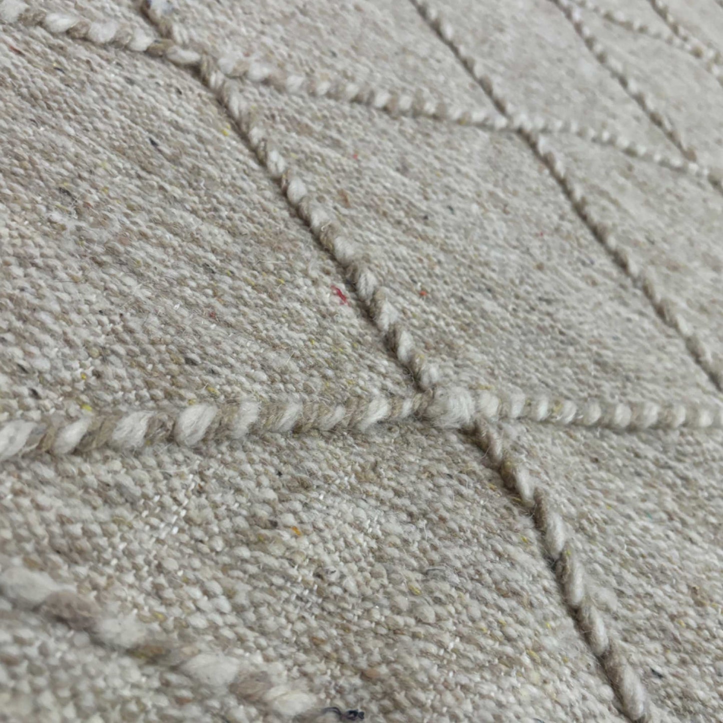 Tapis berbère Kilim • Motif losanges brun minimaliste