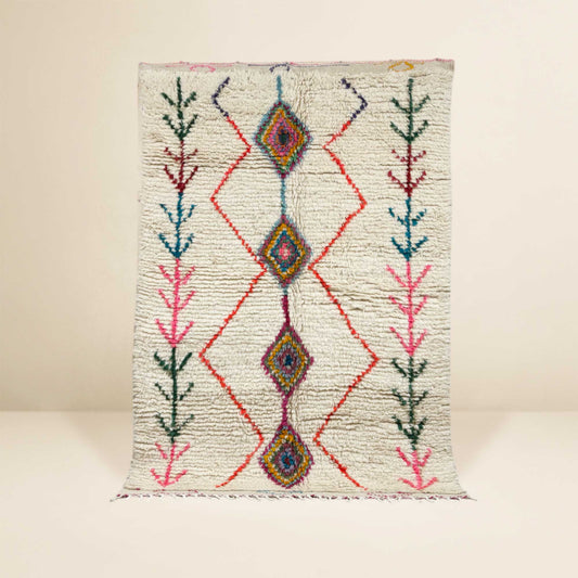 Tapis berbère Azilal coloré •  Motifs traditionnels