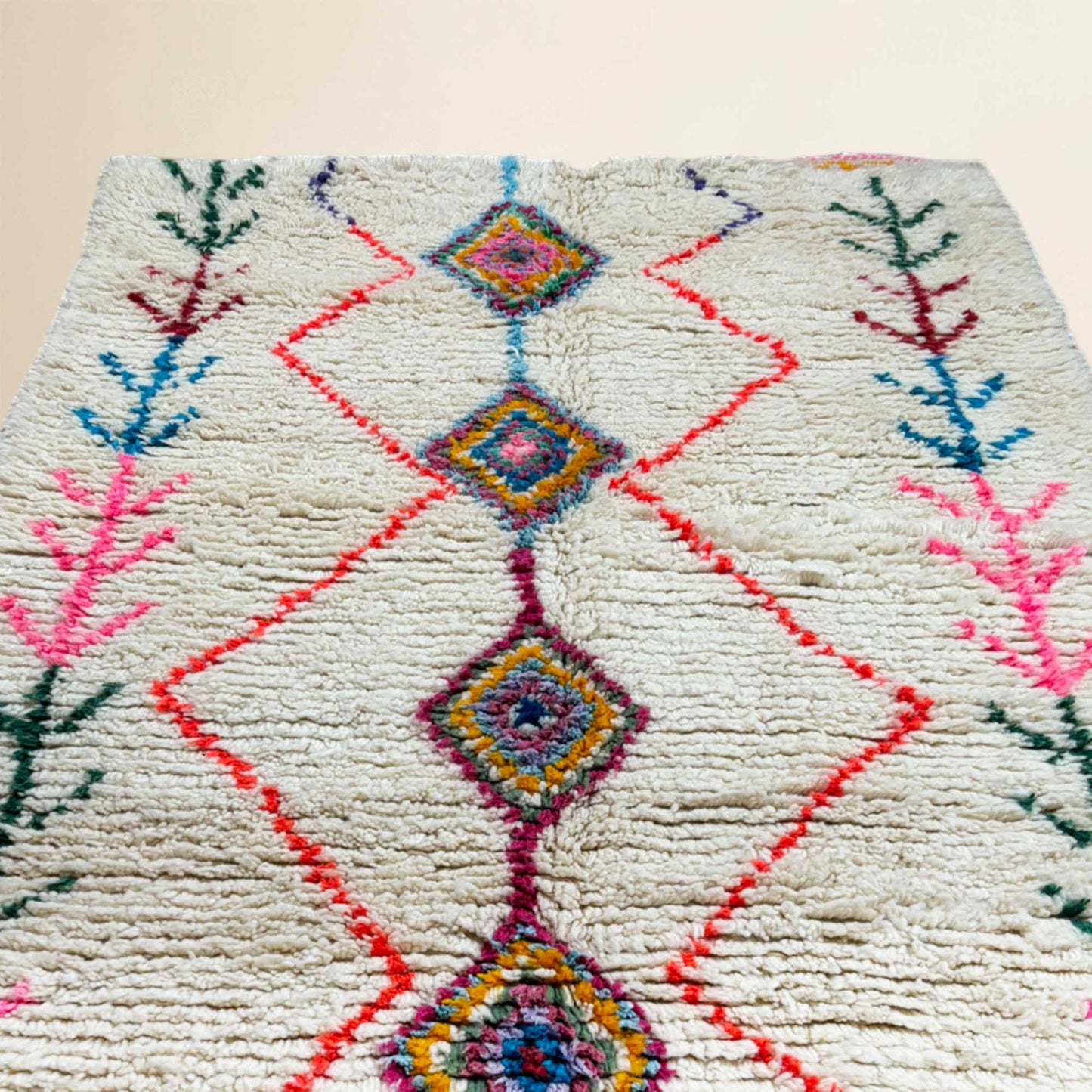 Tapis berbère Azilal coloré •  Motifs traditionnels
