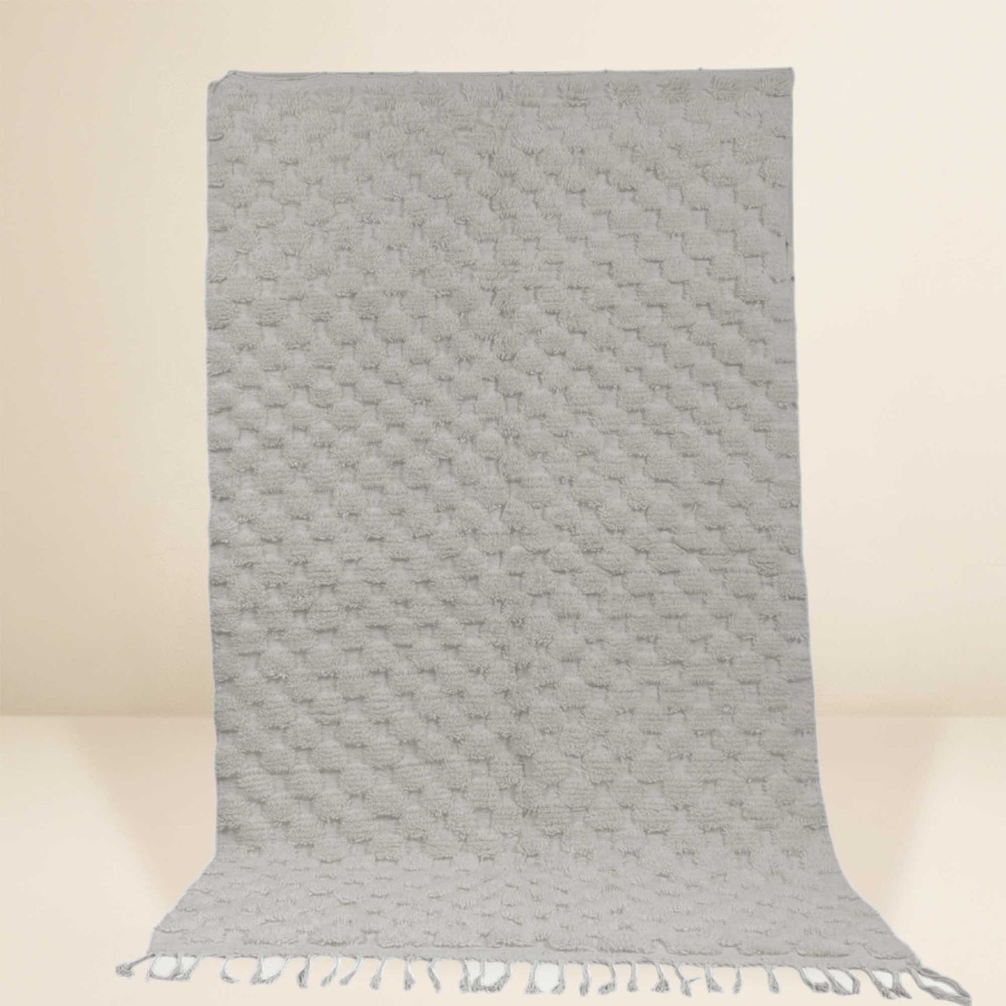 Beni Ouarain Berber Rug • Textured white tile pattern