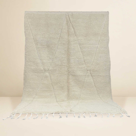 Tapis berbère Beni Ouarain • Grand motif losanges blancs minimaliste