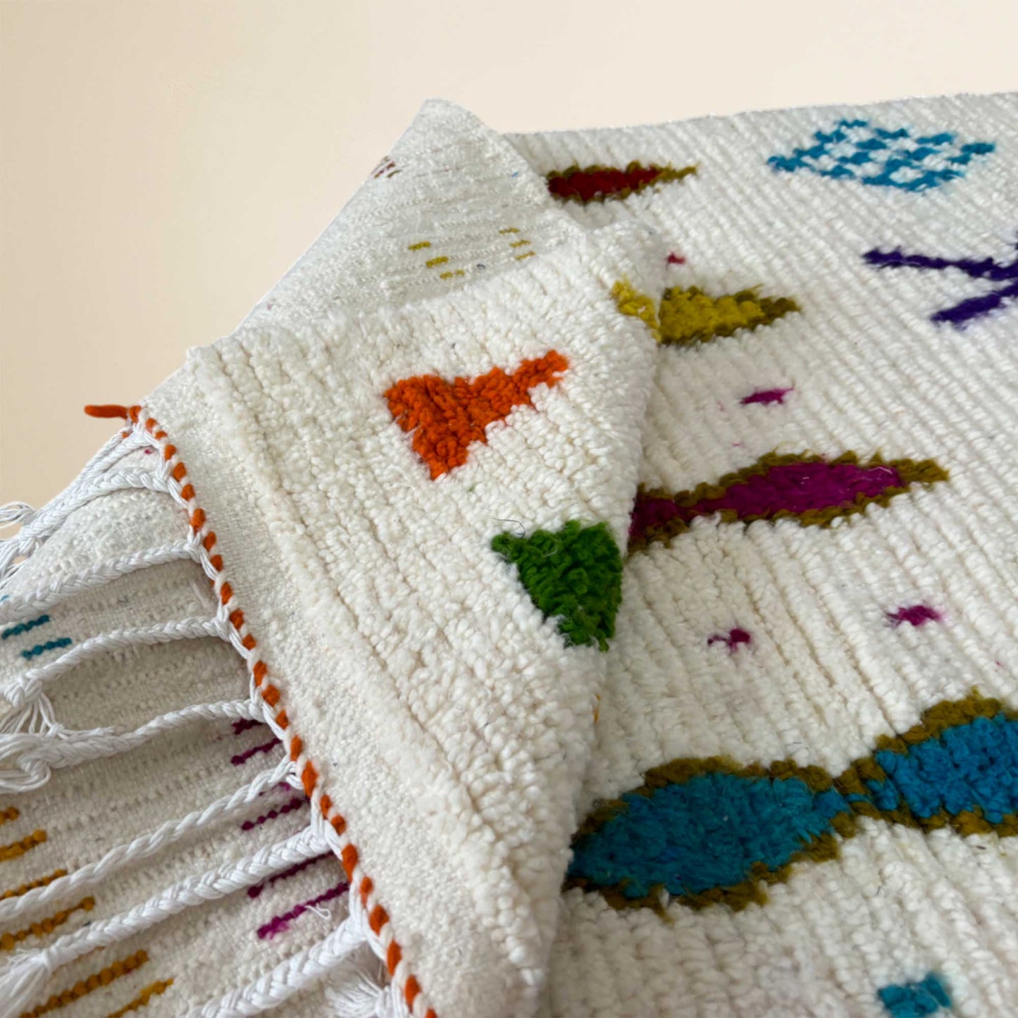 Tapis berbère Beni Ouarain • Motifs géométriques colorés