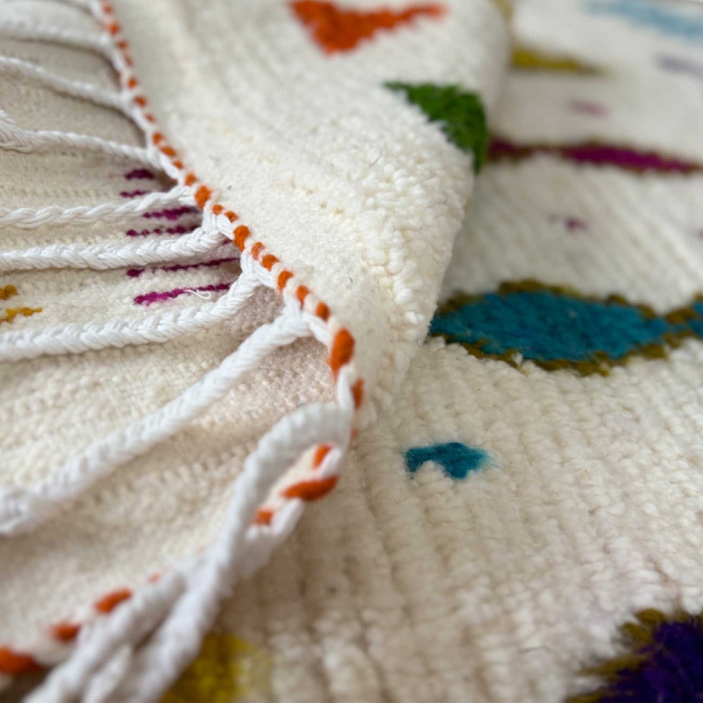 Tapis berbère Beni Ouarain • Motifs géométriques colorés