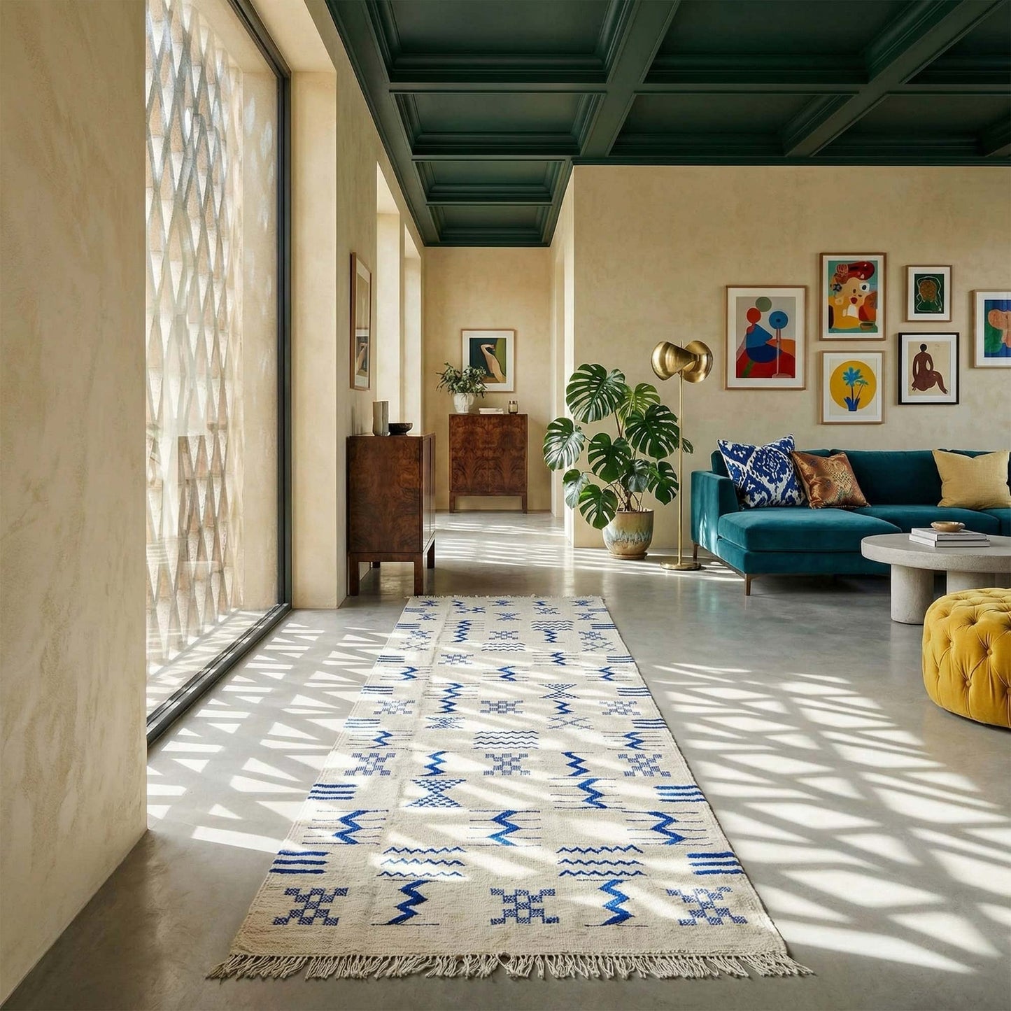 Azura • le tapis berbère Kilim qui fait entrer un souffle d’ailleurs • 80 x 270 cm